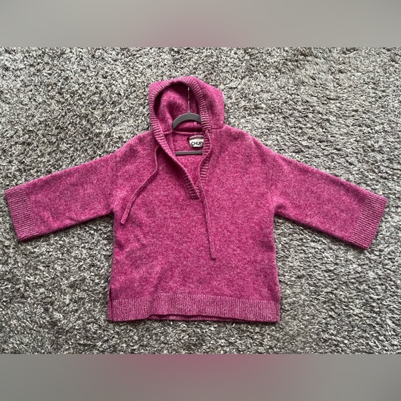 CHUFY Forever Patagonia Merino Wool Pullover Purple Thick Hooded Sweater - Picture 14 of 14